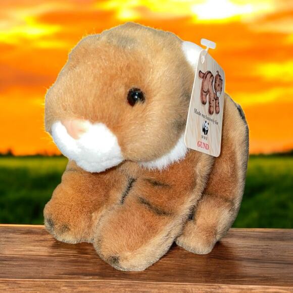 Gund Plush World Wildlife Fund Tiger Cub #5051 WWF Baby Bengal Stuffed Animal 8" - Picture 1 of 14